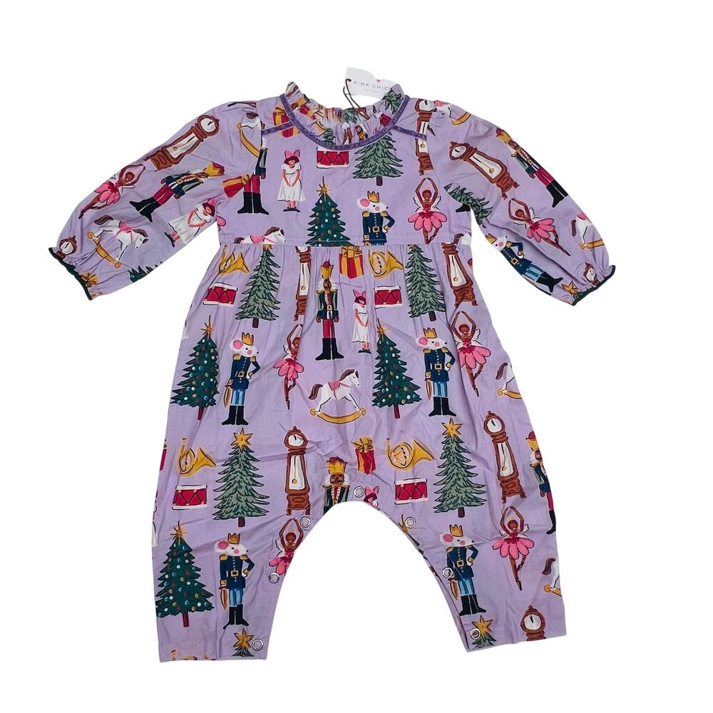 NWT Pink Chicken 18/24M Baby Charlie Jumper in Lavender Nutcracker